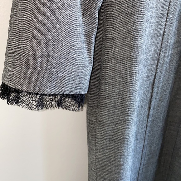 Sunny Choi gray bow front ruffle hem dress - Picture 2 of 9